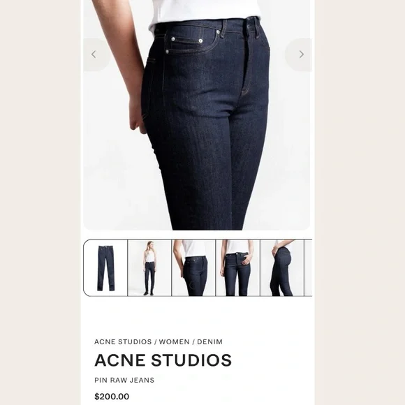 Acne Dark Blue Skinny Jeans - Picture 2 of 15